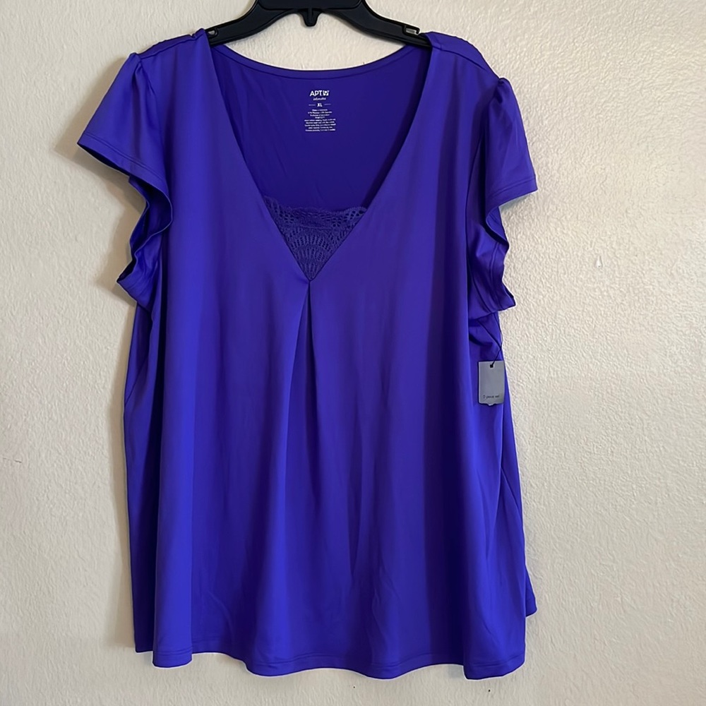 NWT Women’s Apt 9 Purple Pajama Top size XL